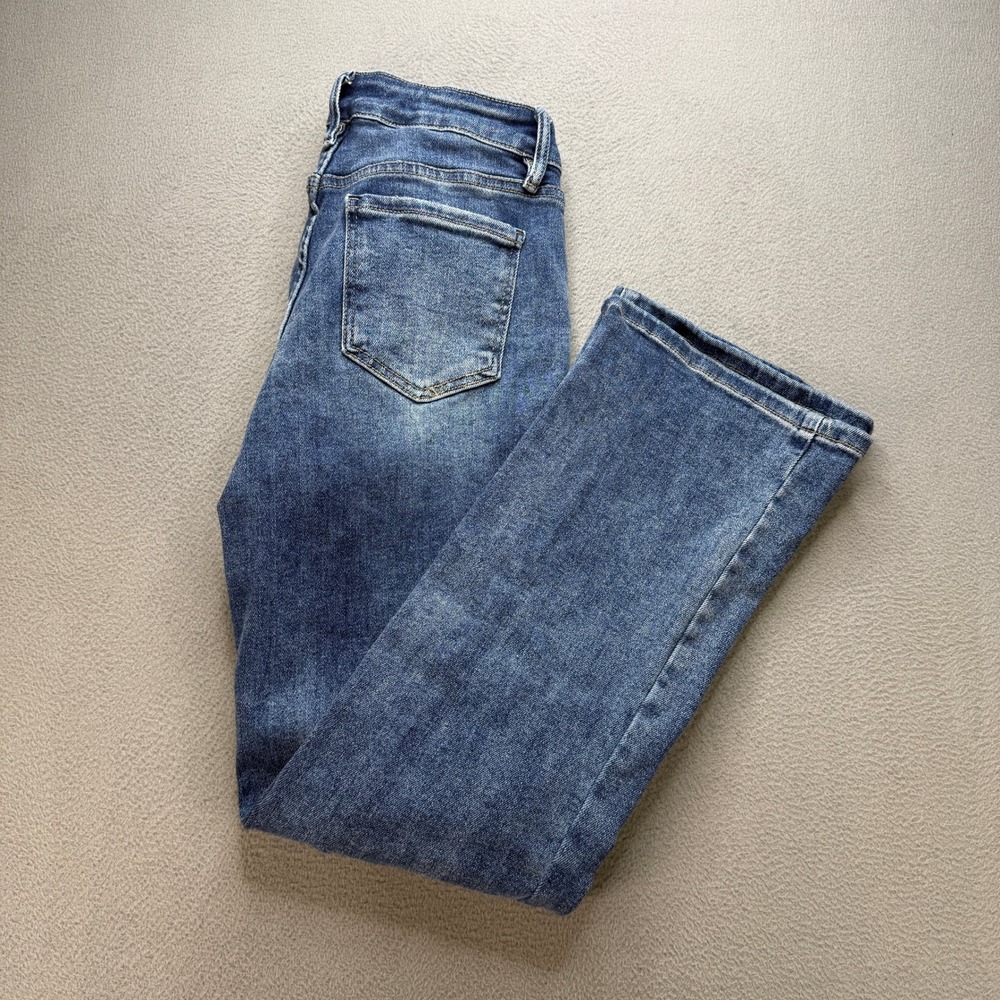 Royalty For Me Jeans Womens 6 Blue Cotton Blend Stretch Bootcut Faded Denim Work
